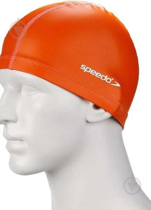 Яскрава унісекс шапочка для плавання speedo pace cap au помаранчева