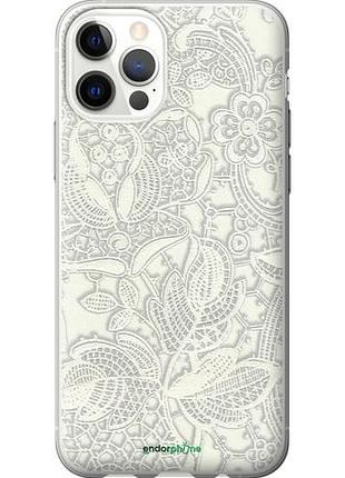 Чехол на iphone 12 белое кружево "4383u-2053-10746"