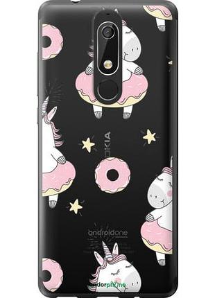 Чехол на nokia 5.1 единорожки "4659u-1529-10746"