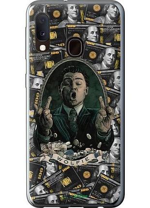 Чехол на samsung galaxy a20e a202f дикаприо – волк с уолл-стрит самсунг а20e а202ф
