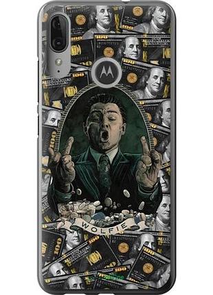 Чехол на motorola moto e6 plus дикаприо – волк с уолл-стрит моторола мото е6 плюс