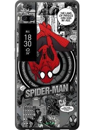 Чехол на meizu pro 7 plus человек паук, spiderman мейзу про 7 плюс