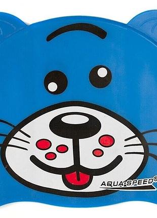 Дитяча шапочка для басейну aqua speed zoo dog 5760 з зображенням синього рекса