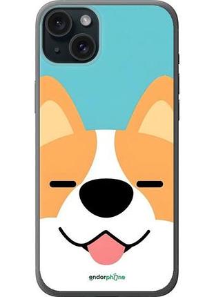 Чехол на iphone 15 plus забавный корги айфон 15 плюс