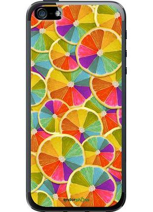 Чехол на iphone 5s разноцветные дольки лимона "861u-21-10746"