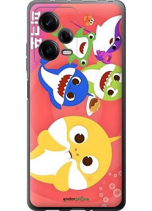 Чехол на xiaomi redmi note 12 pro 5g бейби шаркс сяоми редми ноут 12 про 5г