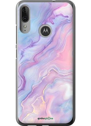Чехол на motorola moto e6 plus нежный мрамор моторола мото е6 плюс