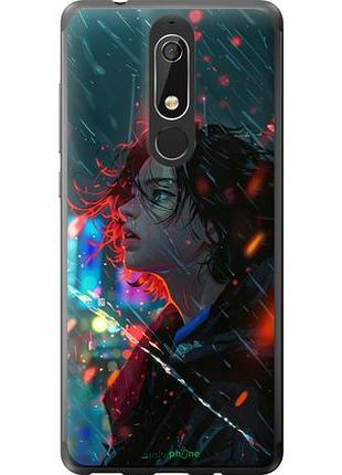 Чехол на nokia 5.1 ночные огни "6096u-1529-10746"