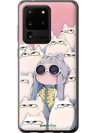 Чехол на samsung galaxy s20 ultra милая девочка и коты самсунг с20 ультра