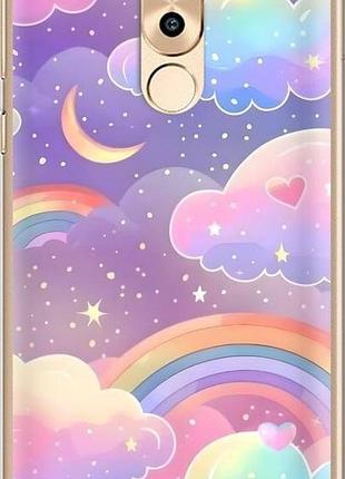 Чехол на huawei honor 6x облака и радуга