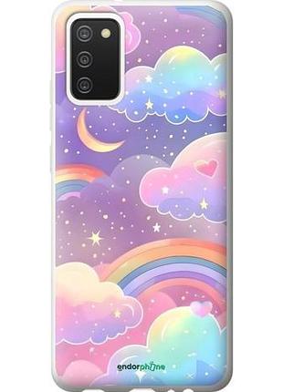 Чехол на samsung galaxy a02s a025f облака и радуга самсунг а02с а025ф