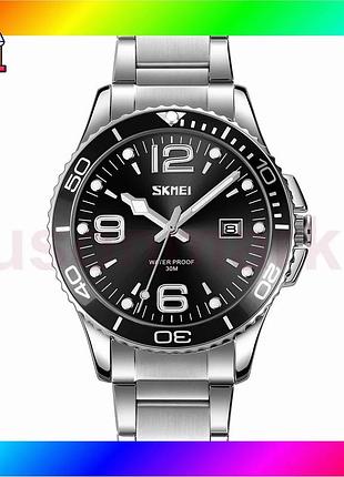 Bs часы skmei 9278bk best mix черные мужские стрелочные классические с минеральным стеклом и браслетом bas77/n
