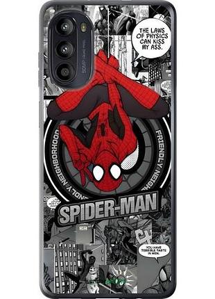 Чехол на motorola moto g52 человек паук, spiderman моторола мото г52