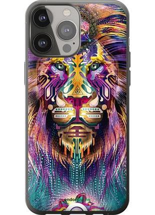 Чехол на iphone 13 pro max люминесцентный лев "4037u-2371-10746"