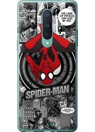 Чехол на oneplus 8 человек паук, spiderman 1+ 8