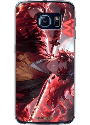 Чехол на samsung galaxy s6 edge g925f аниме самурай самсунг с6 эдж г925ф