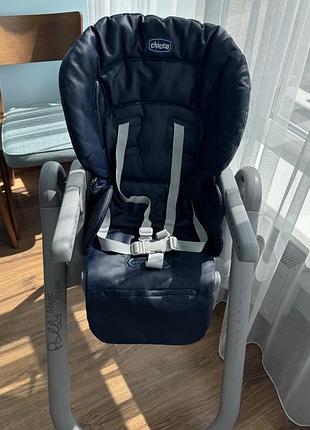Стільчик для годування chicco polly magic relax сірий