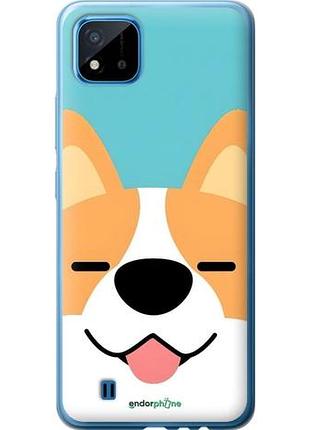 Чехол на realme c11 2021 забавный корги риалми с11 2021
