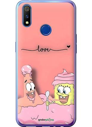Чехол на realme x lite спанч боб, sponge bob риалми х лайт