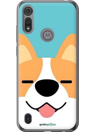 Чехол на motorola e6s забавный корги моторола е6с
