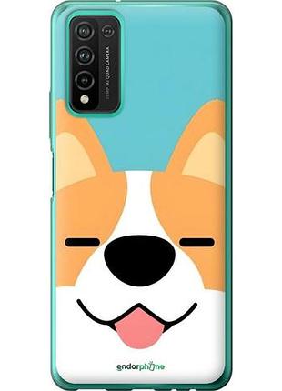 Чехол на huawei honor 10x lite забавный корги хуавей хонор 10х лайт