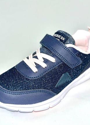 Детские кроссовки для девочек, american club (код 2444) размеры: 31-36 36