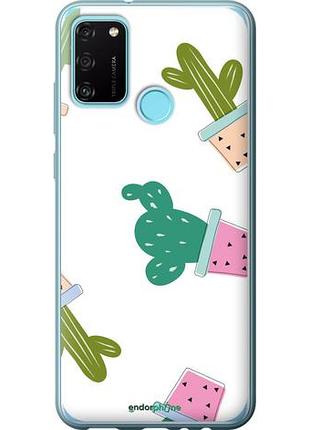Чехол на huawei honor 9a кактусы в горшочках "3968u-1900-10746"