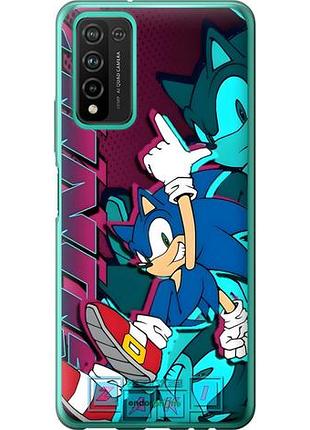 Чехол на huawei honor 10x lite соник sonic хуавей хонор 10х лайт