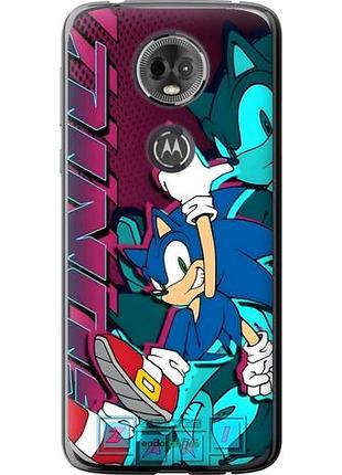 Чехол на motorola moto e5 plus соник sonic моторола мото е5 плюс