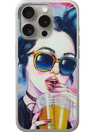 Чехол на iphone 15 pro арт-девушка в очках "3994u-3096-10746"
