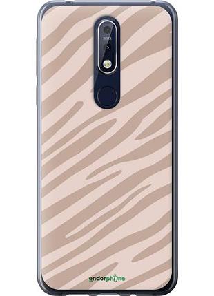Чехол на nokia 7.1 зебра беж "4875u-1593-10746"