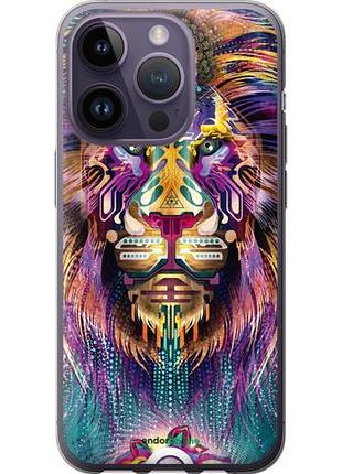 Чехол на iphone 14 pro люминесцентный лев "4037u-2646-10746"