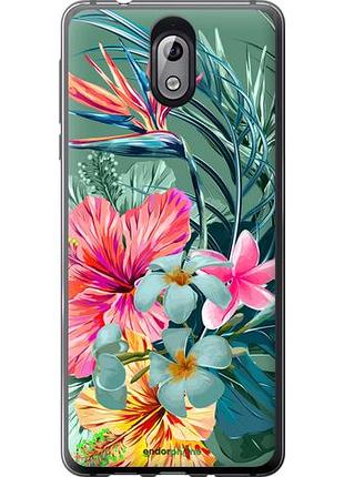 Чехол на nokia 3.1 тропические цветы v1 "4667u-1530-10746"