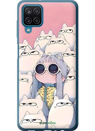 Чехол на samsung galaxy m12 m127f милая девочка и коты самсунг м12 м127ф