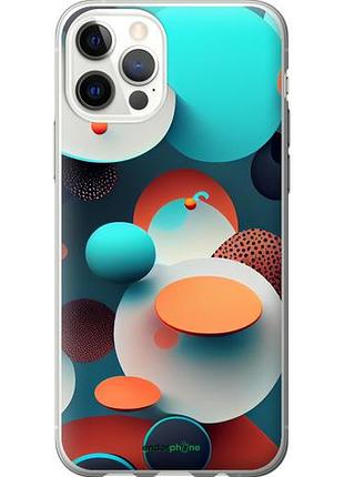 Чехол на iphone 12 pro горошек абстракция "5608u-2052-10746"