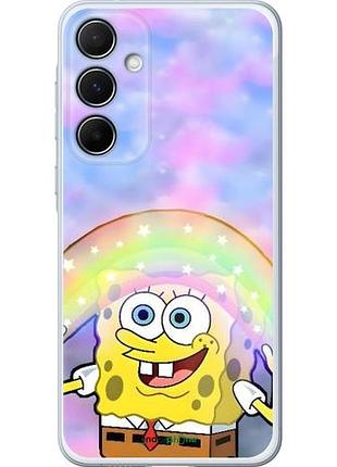 Чехол на samsung galaxy a55 спанч боб, sponge bob самсунг а55