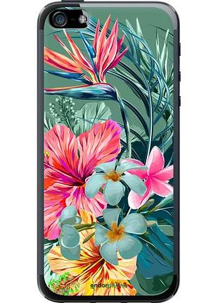 Чохол на iphone 5s тропічні квіти v1 "4667u-21-10746"