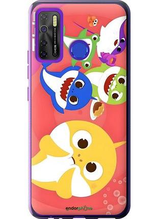 Чехол на tecno camon 15 бейби шаркс текно камон 15