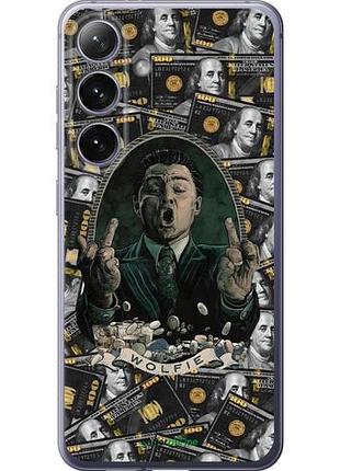 Чехол на samsung galaxy s24 plus дикаприо – волк с уолл-стрит самсунг с24 плюс