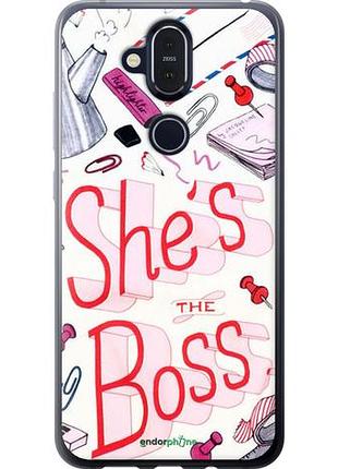 Чехол на nokia 8.1 she's the boss "4254u-1620-10746"