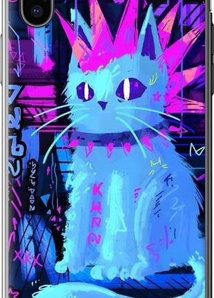 Чехол на iphone x кот панк