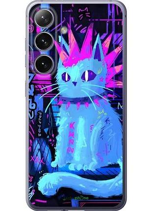 Чехол на samsung galaxy s24 plus кот панк самсунг с24 плюс
