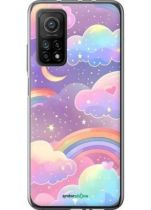 Чохол на xiaomi mi 10t хмари та веселка