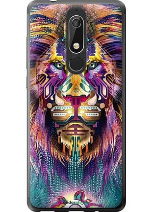Чехол на nokia 5.1 люминесцентный лев "4037u-1529-10746"