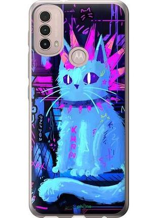 Чехол на motorola e40 кот панк
