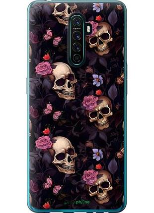 Чохол на oppo reno ace черепа та троянди
