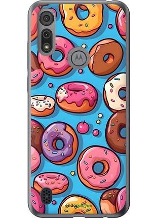 Чехол на motorola e6s пончики моторола е6с
