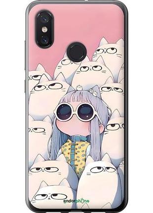Чохол на xiaomi mi8 малюка з котами