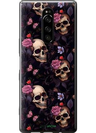 Чехол на sony xperia xz4 черепа и розы сони эксперия хзет4