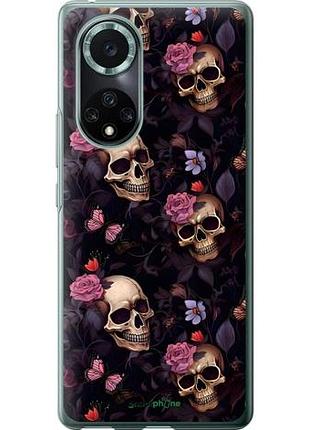 Чохол на huawei nova 9 pro черепа та троянди